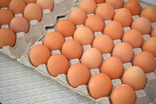 eggs pack set on the kitchen table