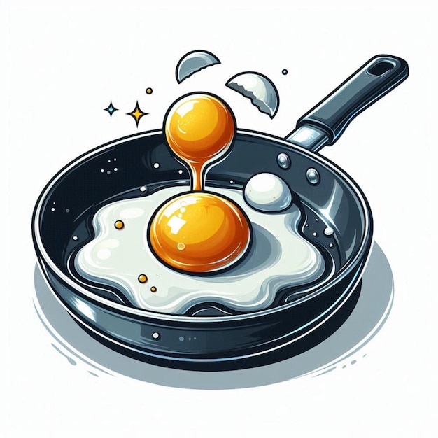 eggs in a pan with a splash of water