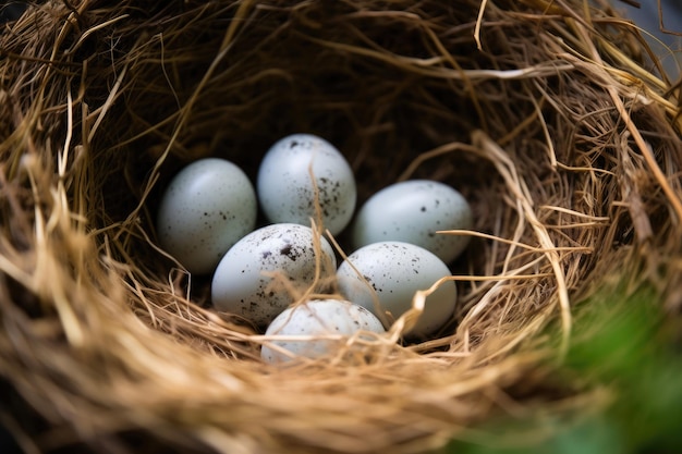 Eggs Resting in a Rustic Nest