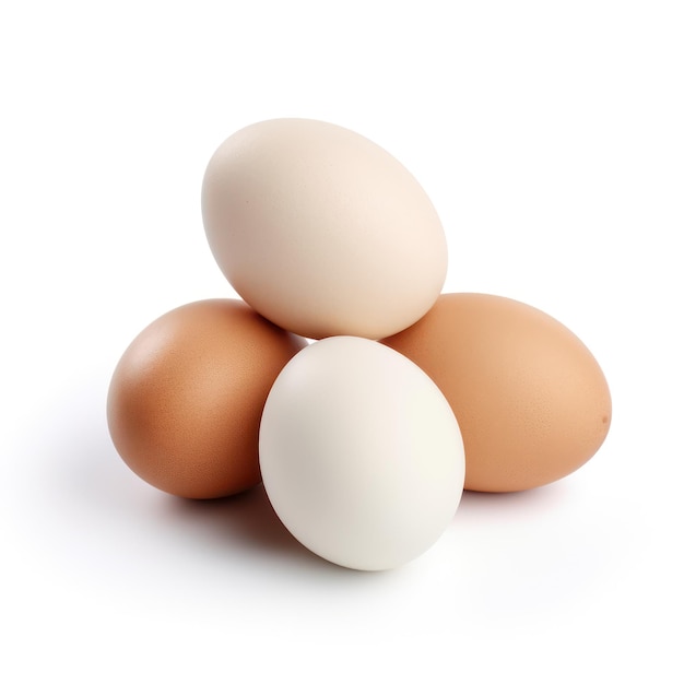 eggs on white background