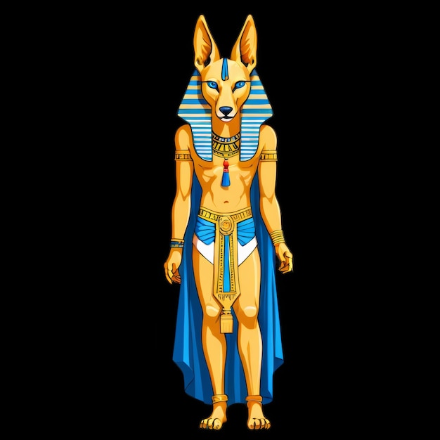 Photo egypt jackal anubis tshirt illustration