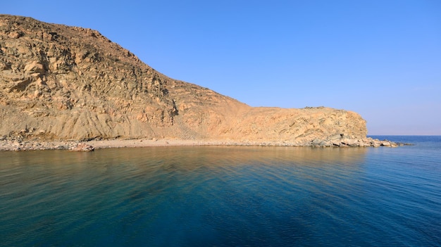 Egyptian mountains on the coast of the sea