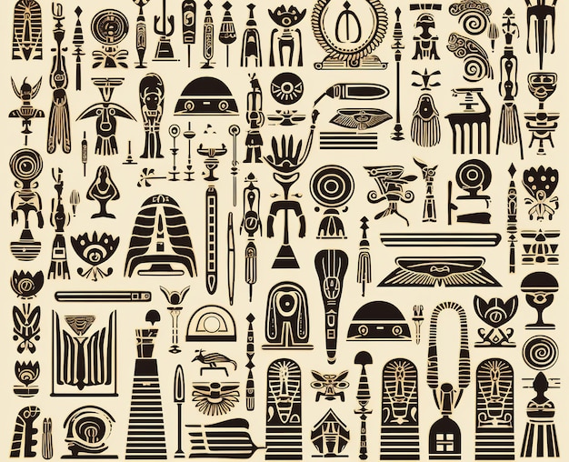 Photo egyptian style pattern vector