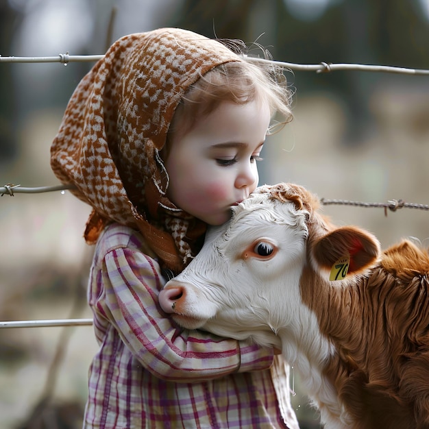 Eid al Adha greeting background with sheep and little boy Happy eid al adha background