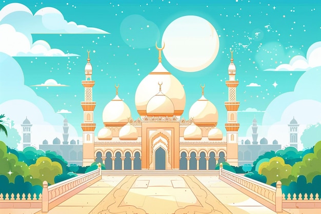 Eid al adha mubarak festival religious islamic background