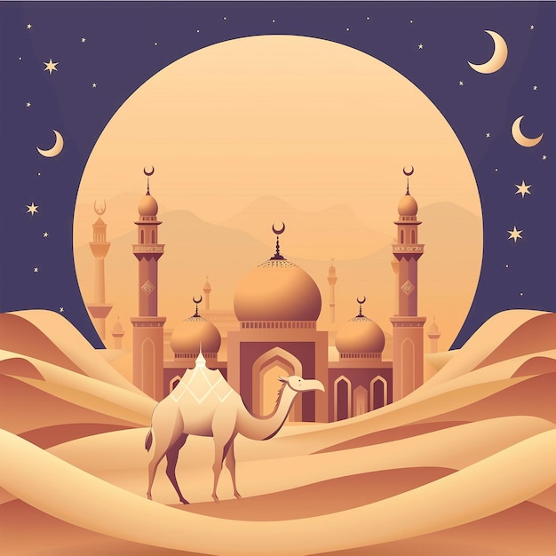 Eid Al Adha mubarak Islamic festival bakrid background