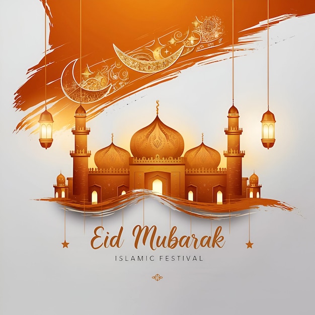 eid al adha mubarak islamic festival social media post banner or Instagram template