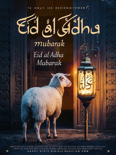 Eid AL Adha Social Media Post Design with halal animal image generated by ai