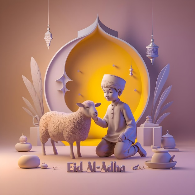 Eid alAdha A 3D Celebration of Unity and Gratitude