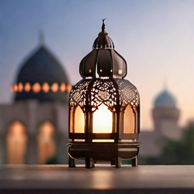 Eid greeting islamic culture lantern wallpaper design