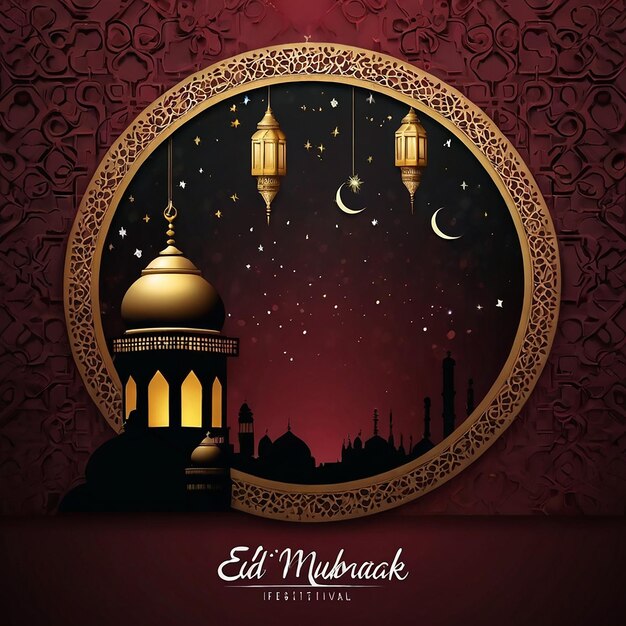 Eid mubarak card Design Eid mubarak banner design Eid mubarak islamic background template design