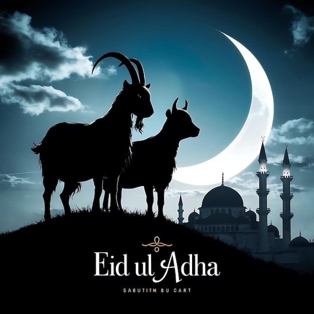 Eid Mubarak celebration background Eid alAdha poster concept