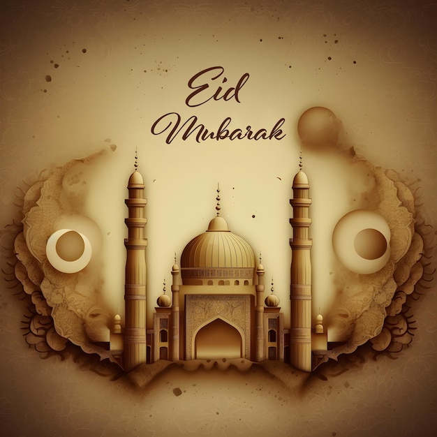 eid mubarak eid ul adha mosque background