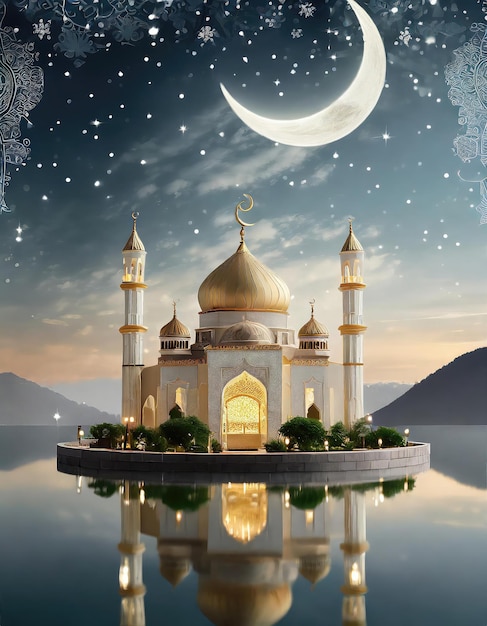 Eid Mubarak Eid ul Fitr Mosque Pictures Images and Stock Photos AI Image