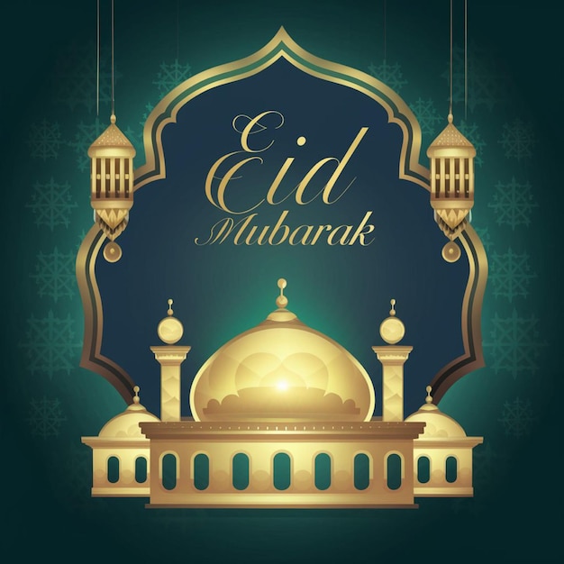 Eid Mubarak and eid ul fitr social media banner Instagram post template