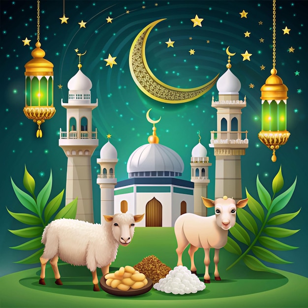 Eid Mubarak Eid ulFitr Eid ulAdha Religious holiday Creative idea and Concept Design Eid alAdha