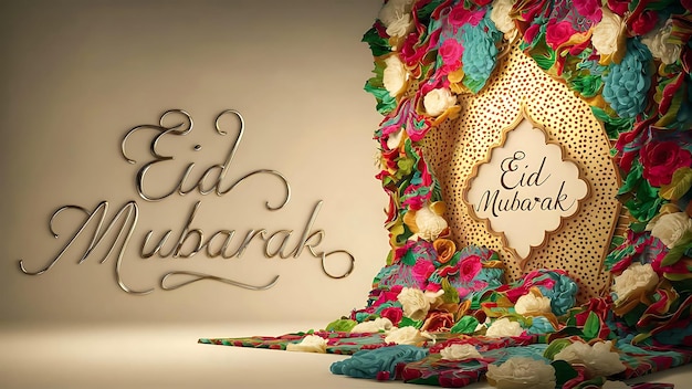 Photo eid mubarak greeting card