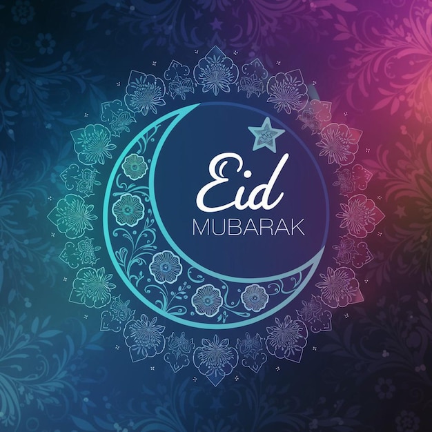 Eid mubarak islamic festival social media post template