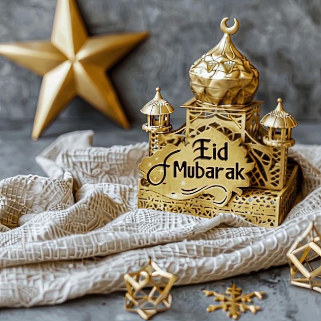 Photo eid mubarak islamic greetings background