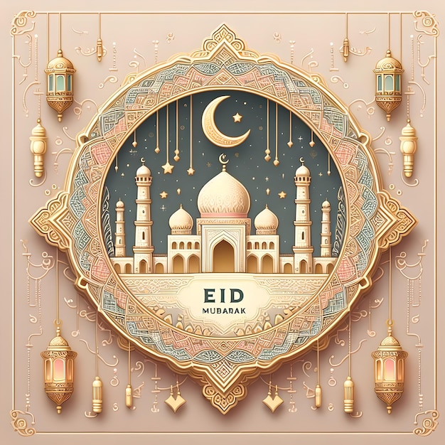 Eid Mubarak Islamic wallpaper