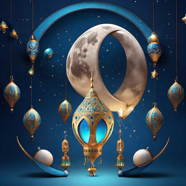 Eid Mubarak Luxury Moon Star Mosque