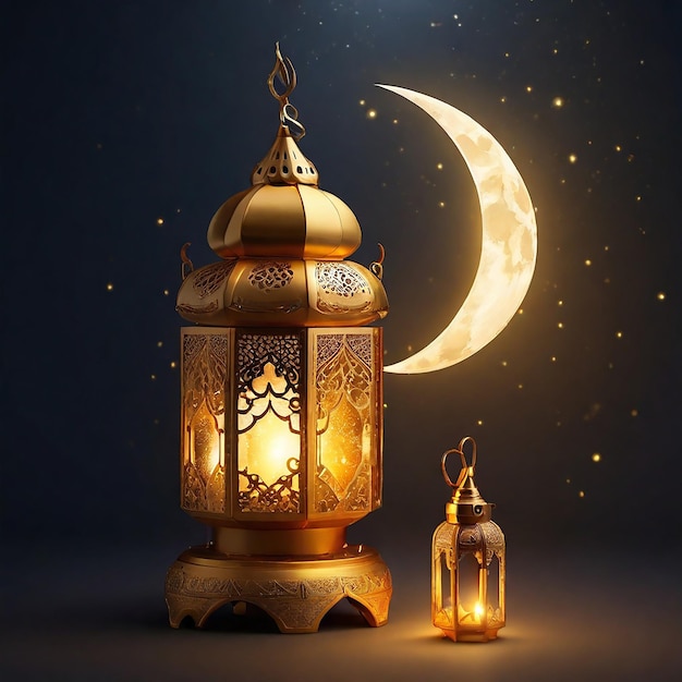 Eid Mubarak Luxury Moon Star