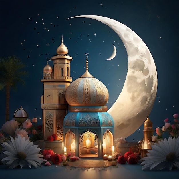 Eid Mubarak moon