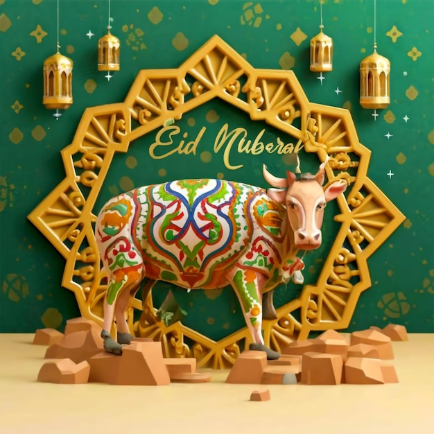 Eid mubarak painting wallpaper