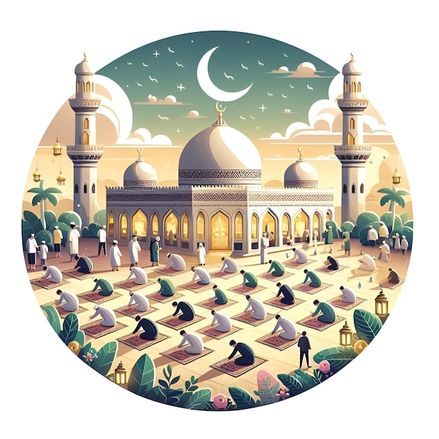 Eid mubarak vector design