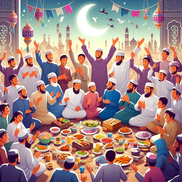 Eid mubarak vector design