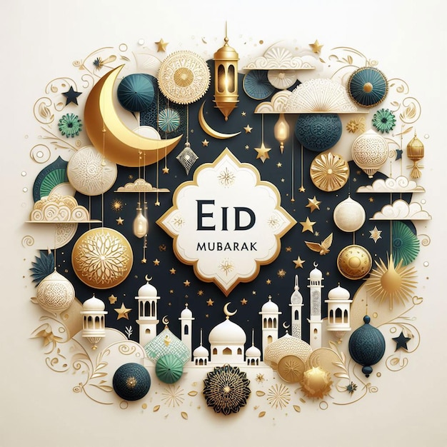 Eid Mubarak Wallpaper file template free download wallpaper