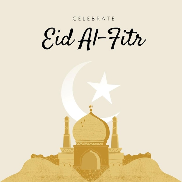 Photo a eid poster for arabic place