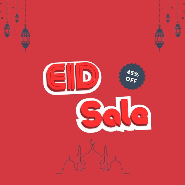 Photo eid sale post eid mubarak muslim shopping