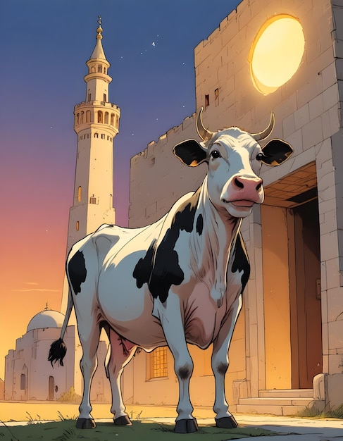 Eid Ul Adha Background Qurbani Cow Qurbani