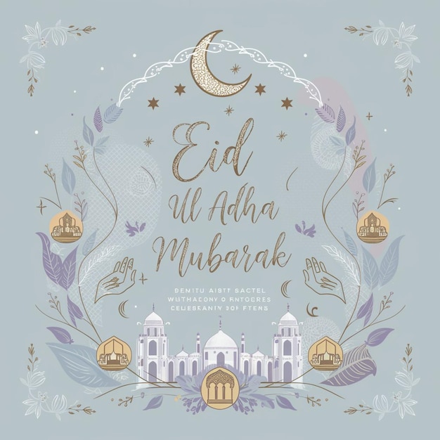 Photo eid ul adha mubarak decent poster