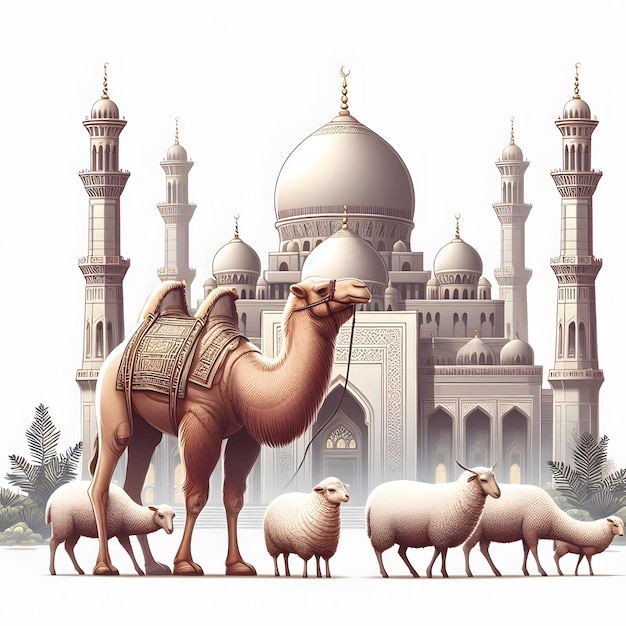 EidulAzha Cow Goat Bull Camel Sheep Lamb HQ