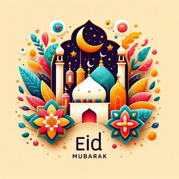 EidulFitr card with sincere greetings