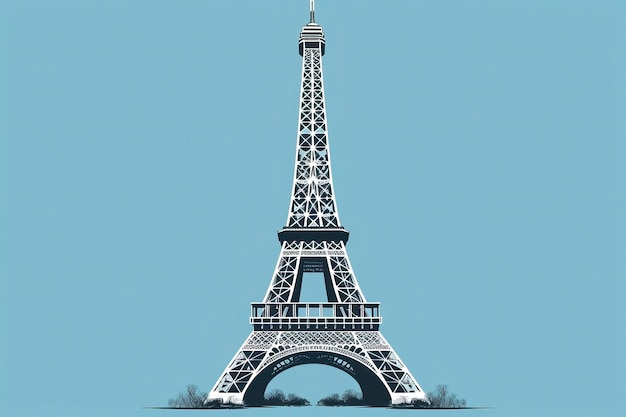 Eifel tower vector illustration Graphic Resources illustrationGenerative AI