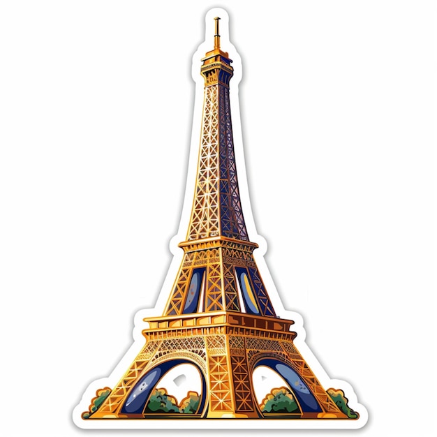 Eiffel tower illustration sticker