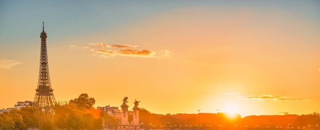 Eiffel Tower and Paris panorama