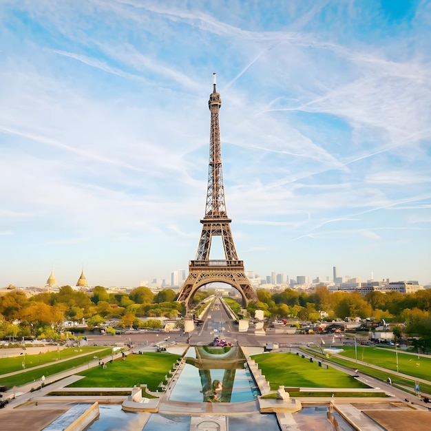 Eiffel Tower Square Images in Paris France