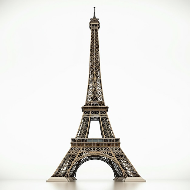 Eiffel Tower on a White Background