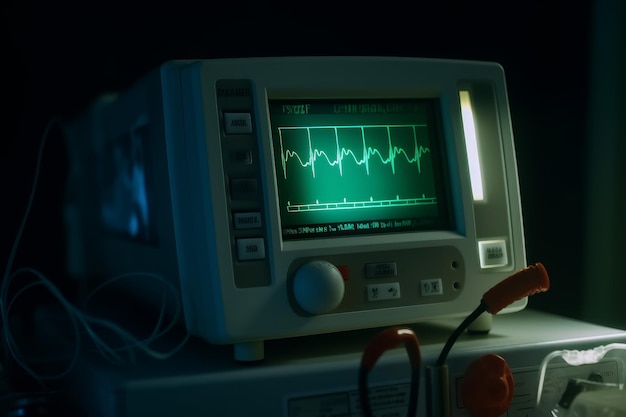 Ekg old monitor Generate Ai