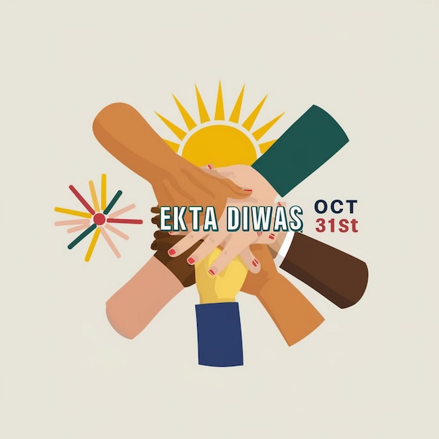 Photo ekta diwas illustration