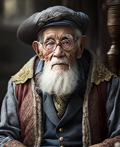 An elderly gentleman with wisdom and experience