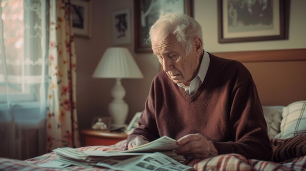 The Elderly Man Reading