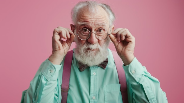 The Elderly Man with Glasses