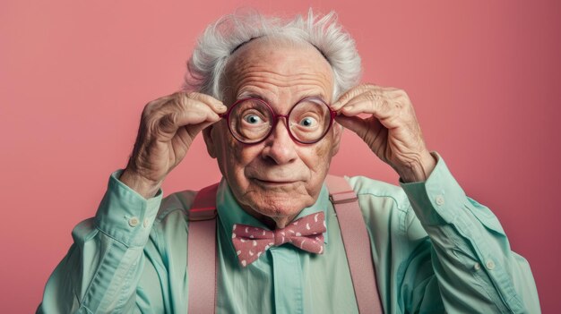 The Elderly Man with Glasses