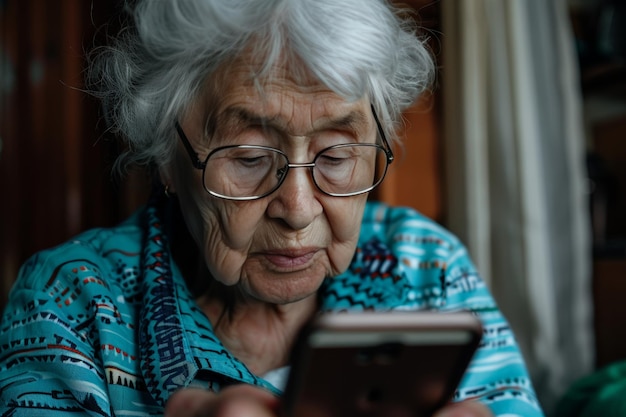 Elderly woman with latest tech gadgets