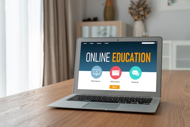 Elearning website with modish sofware for student to study on the internet